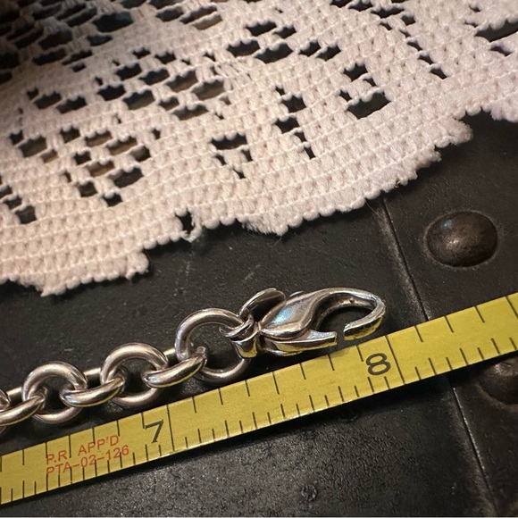 Vintage Tiffany & Co. Sterling Silver Bracelet W/ Tag 8mm Rolo Chain Link 8.00” - Picture 7 of 12